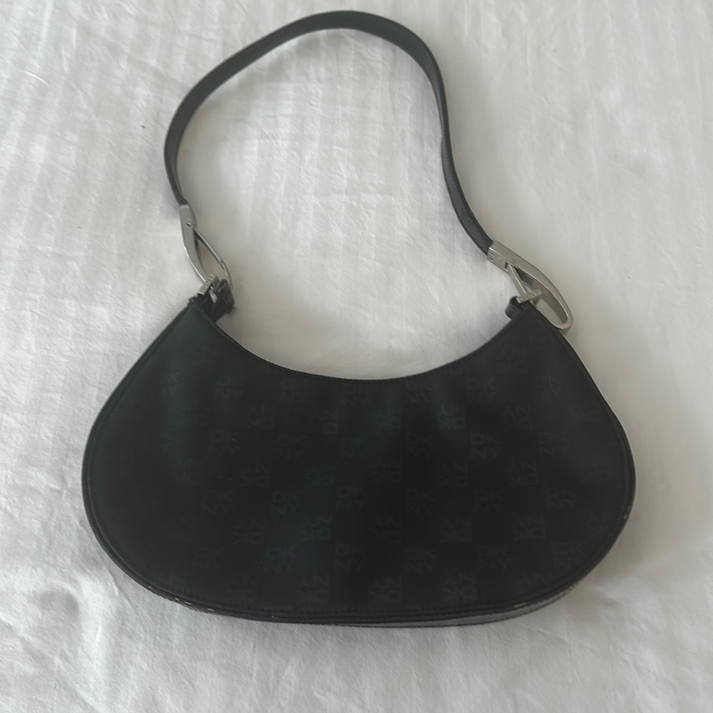 DKNY black evening shoulder bag gently used